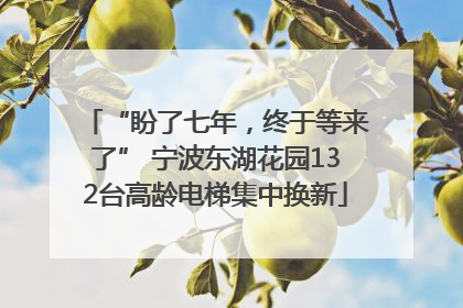 “盼了七年，终于等来了” 宁波东湖花园132台高龄电梯集中换新