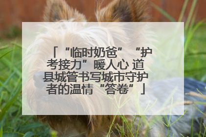 “临时奶爸”“护考接力”暖人心 道县城管书写城市守护者的温情“答卷”