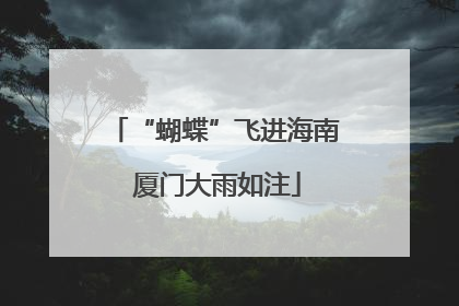 “蝴蝶”飞进海南 厦门大雨如注