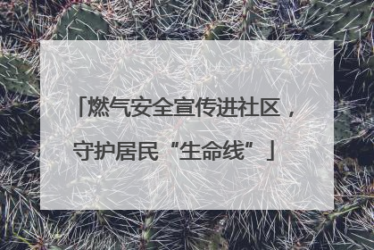 燃气安全宣传进社区，守护居民“生命线”