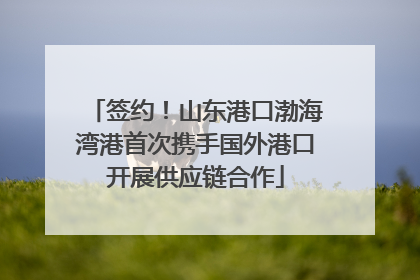 签约！山东港口渤海湾港首次携手国外港口开展供应链合作