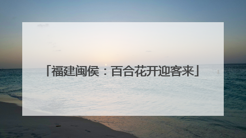 福建闽侯：百合花开迎客来