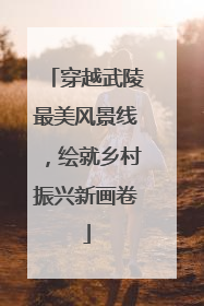 穿越武陵最美风景线，绘就乡村振兴新画卷