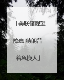 美联储观望降息 特朗普着急换人