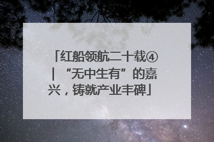 红船领航二十载④｜“无中生有”的嘉兴，铸就产业丰碑