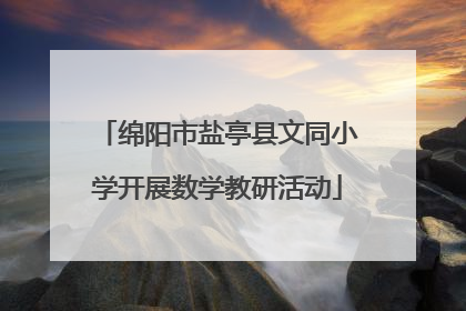 绵阳市盐亭县文同小学开展数学教研活动