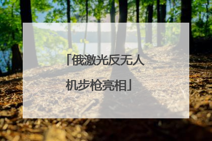 俄激光反无人机步枪亮相