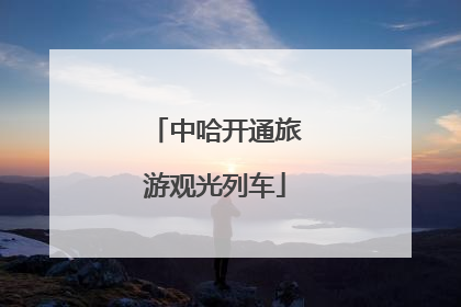 中哈开通旅游观光列车