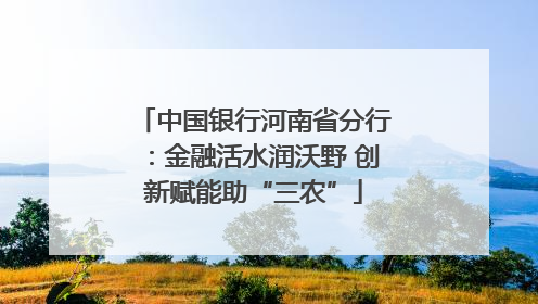 中国银行河南省分行：金融活水润沃野 创新赋能助“三农”