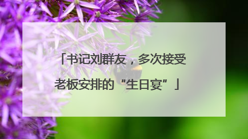 书记刘群友，多次接受老板安排的“生日宴”
