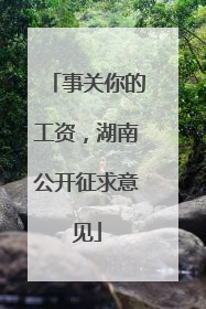 事关你的工资，湖南公开征求意见