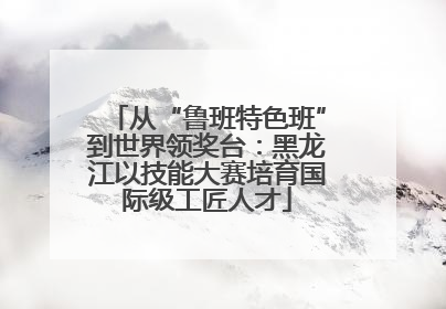 从“鲁班特色班”到世界领奖台：黑龙江以技能大赛培育国际级工匠人才