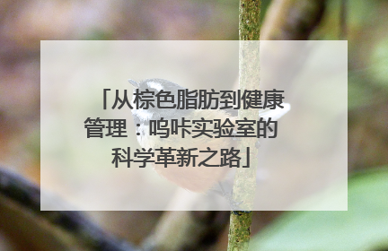 从棕色脂肪到健康管理：呜咔实验室的科学革新之路