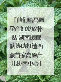 他们给高原孕产妇发放补贴 湖南援藏队协助打造西藏首家高原产儿协同中心