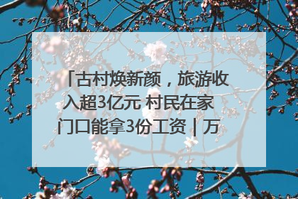 古村焕新颜，旅游收入超3亿元 村民在家门口能拿3份工资｜万千气象看四川