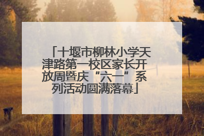 十堰市柳林小学天津路第一校区家长开放周暨庆“六一”系列活动圆满落幕
