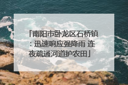 南阳市卧龙区石桥镇：迅速响应强降雨 连夜疏通河道护农田