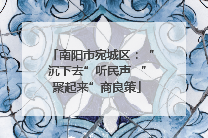 南阳市宛城区：“沉下去”听民声 “聚起来”商良策