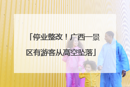停业整改！广西一景区有游客从高空坠落