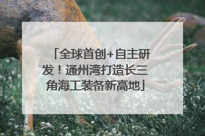 全球首创+自主研发！通州湾打造长三角海工装备新高地