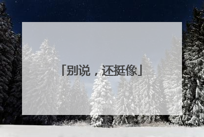 别说，还挺像