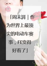 周末湃｜作为世界上最顶尖的电动车赛事，FE变得好看了