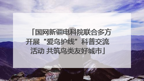 国网新疆电科院联合多方开展“爱鸟护线”科普交流活动 共筑鸟类友好城市