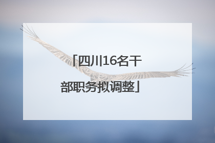 四川16名干部职务拟调整