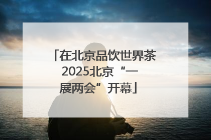 在北京品饮世界茶 2025北京“一展两会”开幕