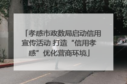 孝感市政数局启动信用宣传活动 打造“信用孝感”优化营商环境