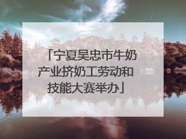 宁夏吴忠市牛奶产业挤奶工劳动和技能大赛举办