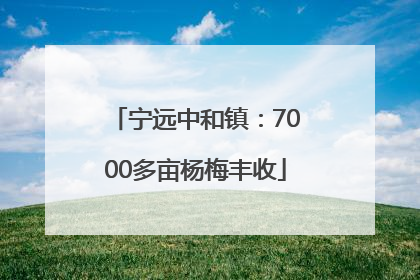 宁远中和镇：7000多亩杨梅丰收