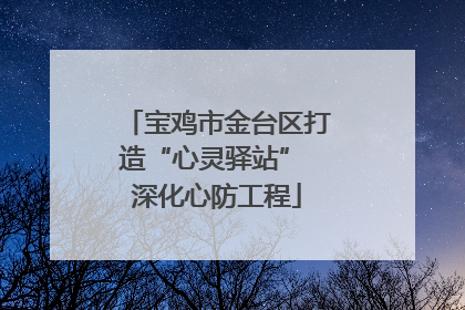 宝鸡市金台区打造“心灵驿站” 深化心防工程