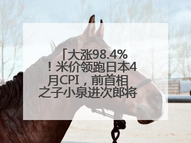 大涨98.4%！米价领跑日本4月CPI，前首相之子小泉进次郎将如何破局？