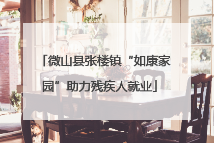 微山县张楼镇“如康家园”助力残疾人就业