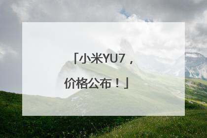 小米YU7，价格公布！