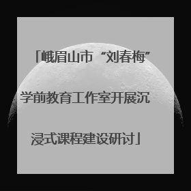 峨眉山市“刘春梅”学前教育工作室开展沉浸式课程建设研讨