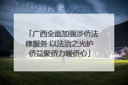 广西全面加强涉侨法律服务 以法治之光护侨益聚侨力暖侨心