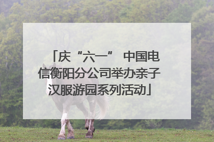 庆“六一” 中国电信衡阳分公司举办亲子汉服游园系列活动