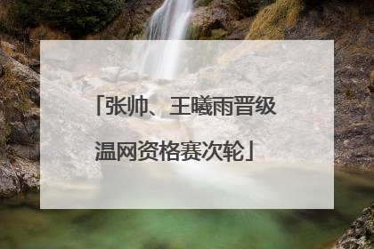 张帅、王曦雨晋级温网资格赛次轮