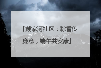 戴家河社区：粽香传廉意，端午共安康