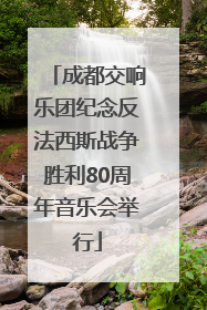 成都交响乐团纪念反法西斯战争胜利80周年音乐会举行