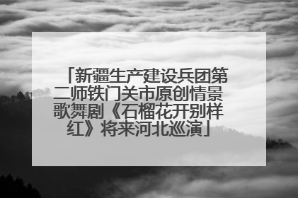 新疆生产建设兵团第二师铁门关市原创情景歌舞剧《石榴花开别样红》将来河北巡演