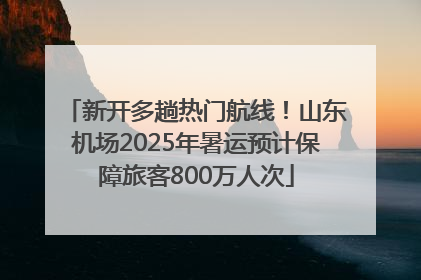 新开多趟热门航线！山东机场2025年暑运预计保障旅客800万人次