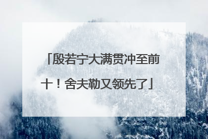 殷若宁大满贯冲至前十！舍夫勒又领先了