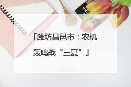 潍坊昌邑市：农机轰鸣战“三夏”