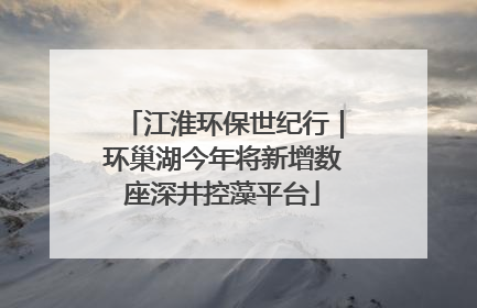 江淮环保世纪行｜环巢湖今年将新增数座深井控藻平台