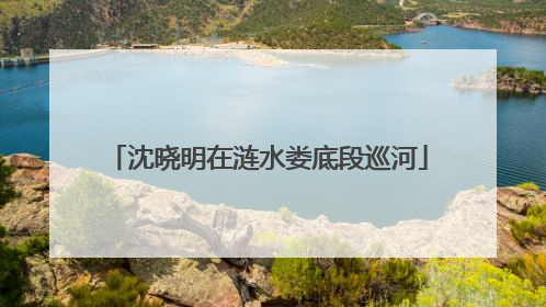 沈晓明在涟水娄底段巡河