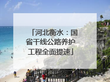 河北衡水：国省干线公路养护工程全面提速