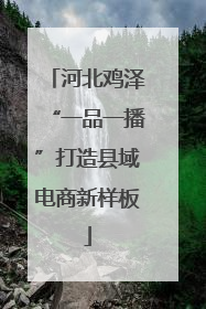 河北鸡泽“一品一播”打造县域电商新样板